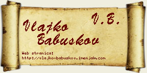 Vlajko Babuškov vizit kartica